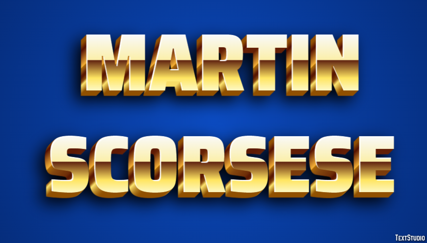 Martin Scorsese Efeito de texto