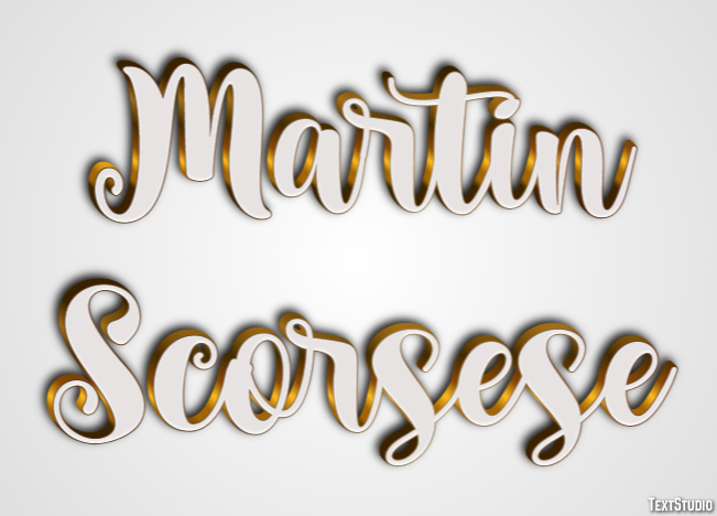 Martin Scorsese Efeito de texto