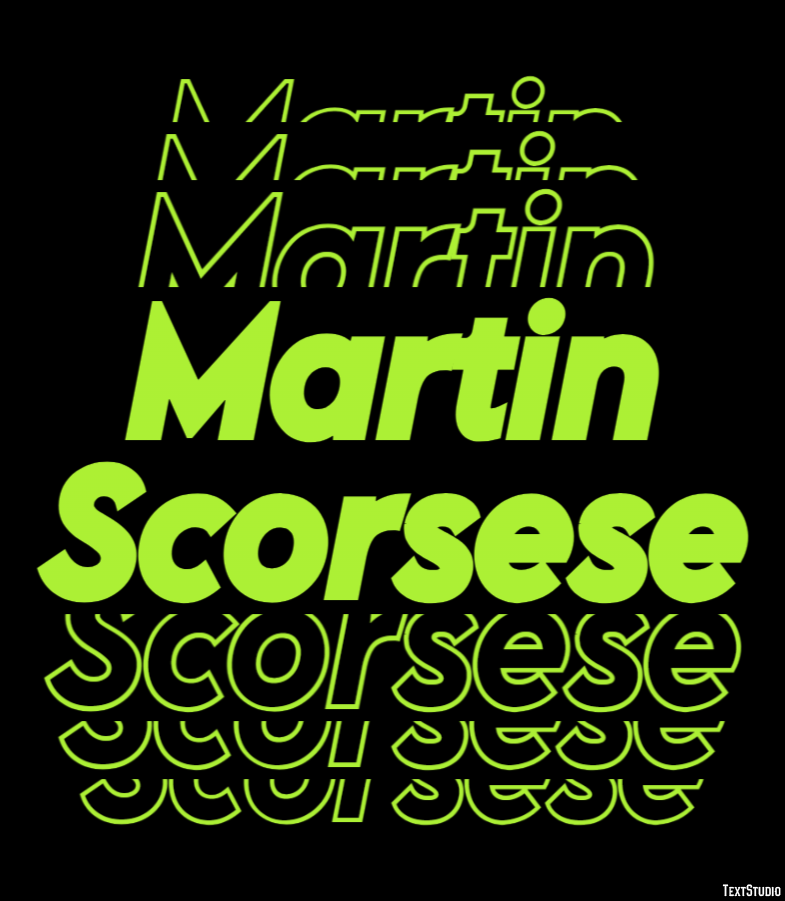Martin Scorsese Efecto de Texto