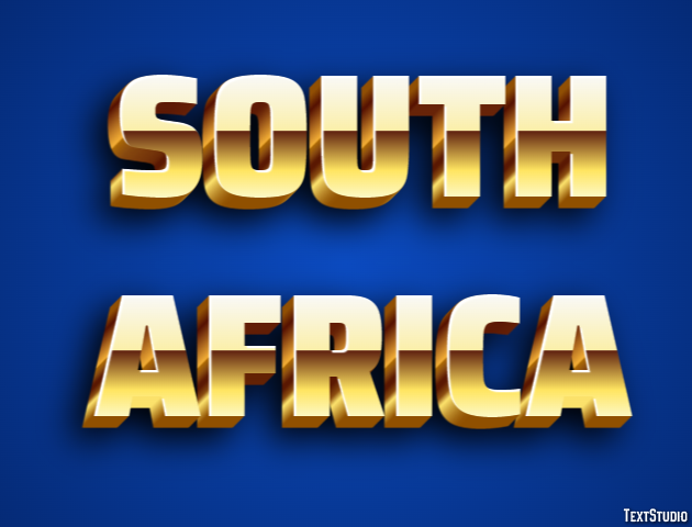 South Africa Text effect