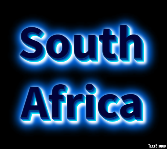 South Africa Text effect