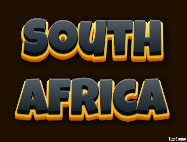 South Africa Text Effect