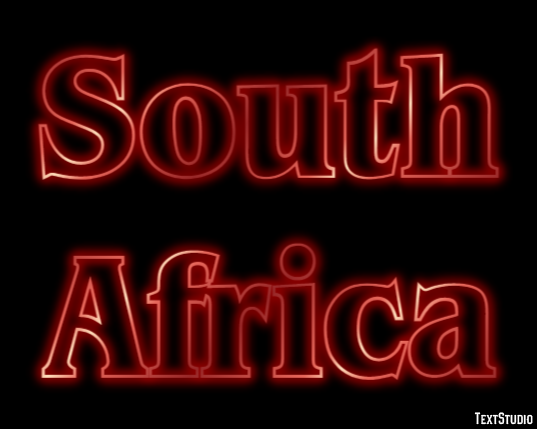South Africa Text effect