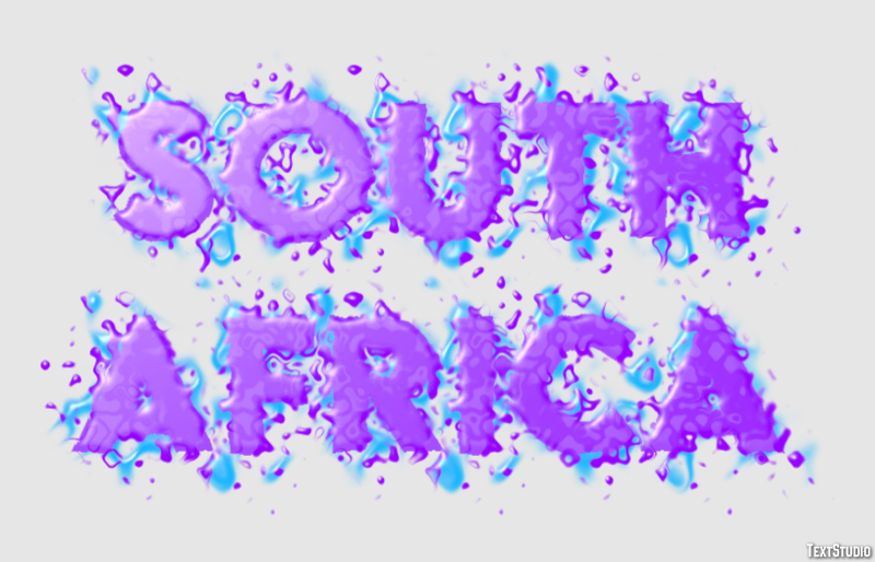 South Africa Text Effect