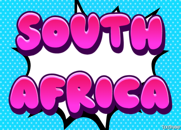 South Africa Effetto testo