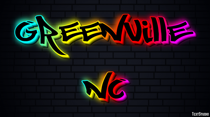 Greenville NC Tekst Effect
