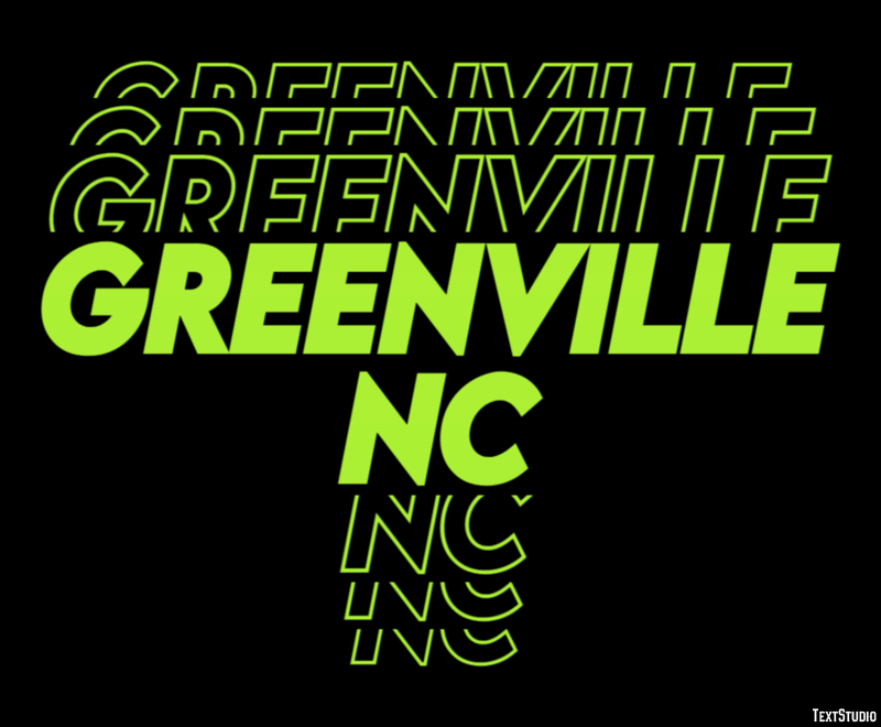 Greenville NC Efekt tekstowy