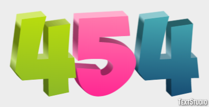 454 Text Effect