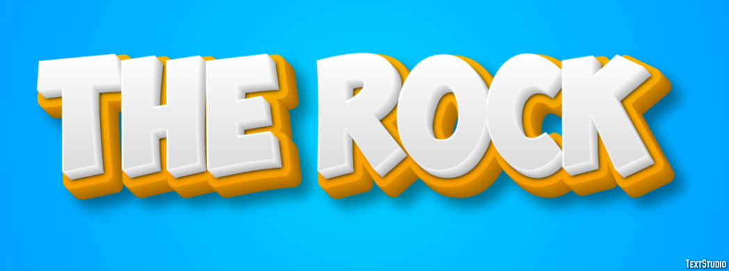 The Rock Text Effect