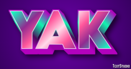 Yak Эффект текста