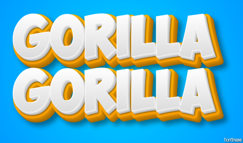 горилла gorilla Эффект текста