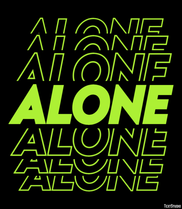 Alone Texteffekt