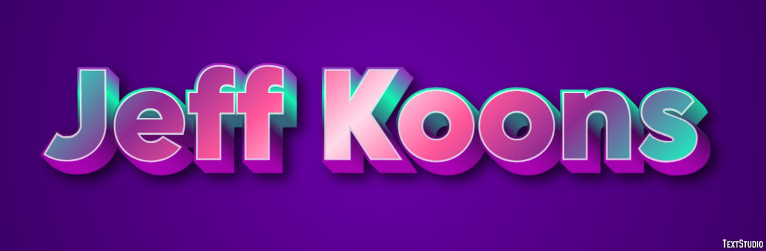 Jeff Koons Efecto de Texto