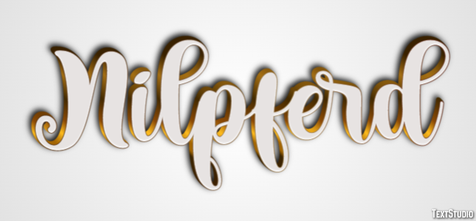 Nilpferd Texteffekt