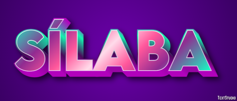 Sílaba Text effect