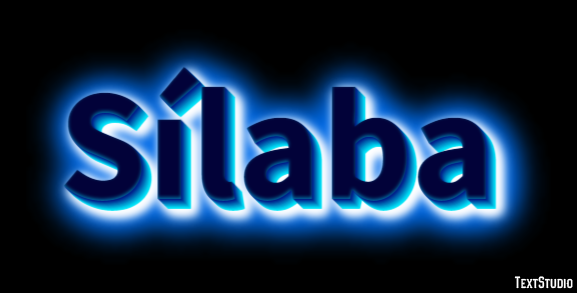 Sílaba Text effect
