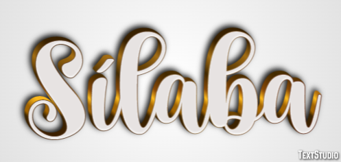 Sílaba Text effect