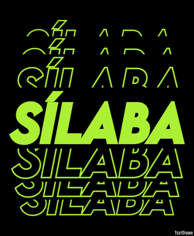 Sílaba Text effect