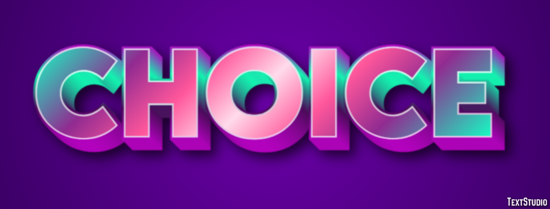 Choice Text Effect