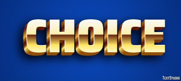 Choice Text Effect