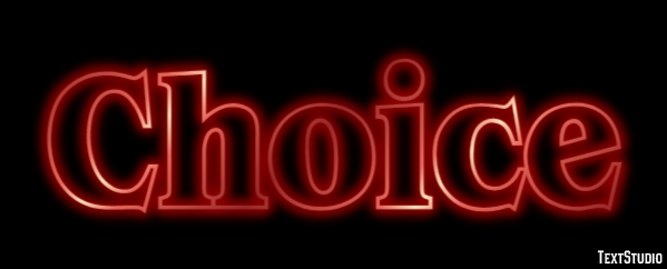 Choice Text Effect