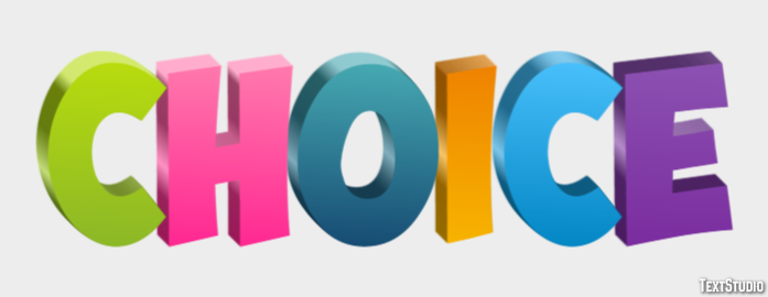 Choice Text Effect