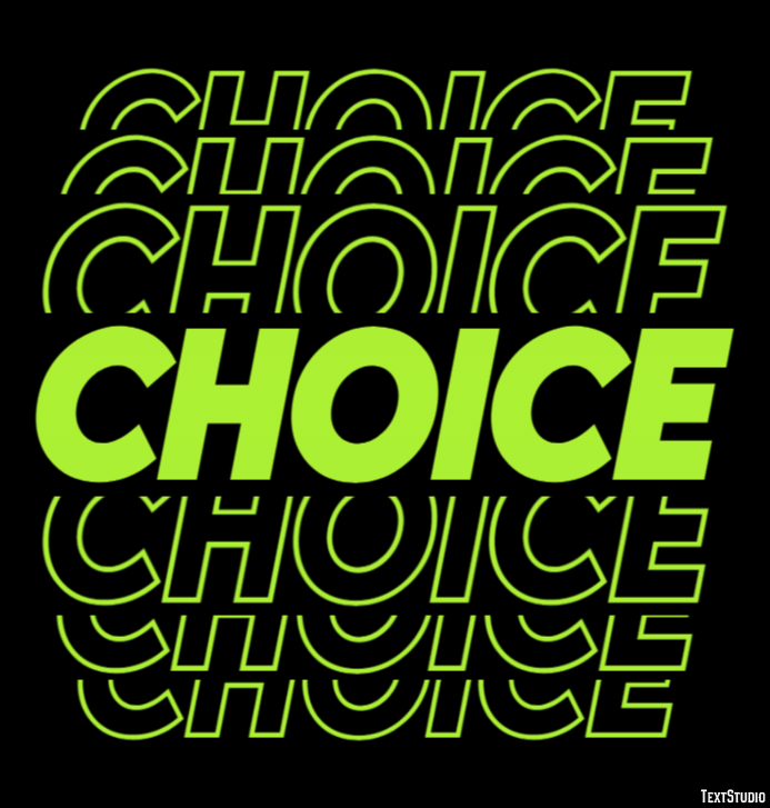 Choice Text Effect