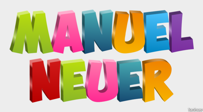 Manuel Neuer Efeito do texto
