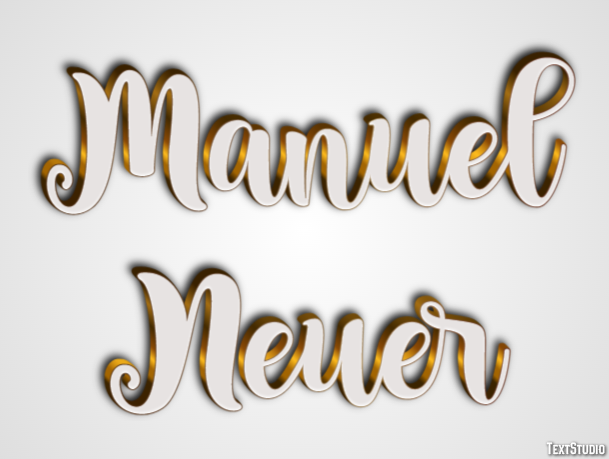 Manuel Neuer Efeito do texto
