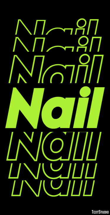 Nail Efecto de texto