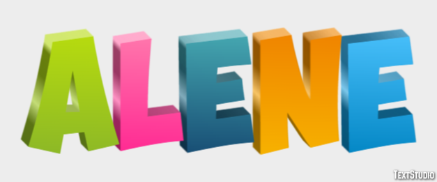 Alene Efeito de texto
