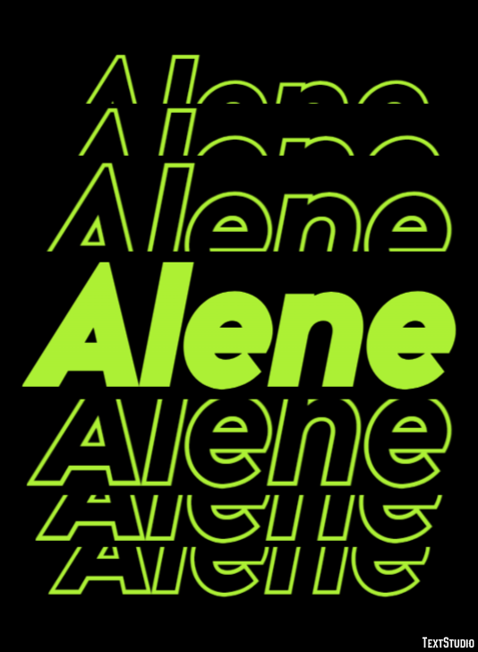Alene Effetto testo