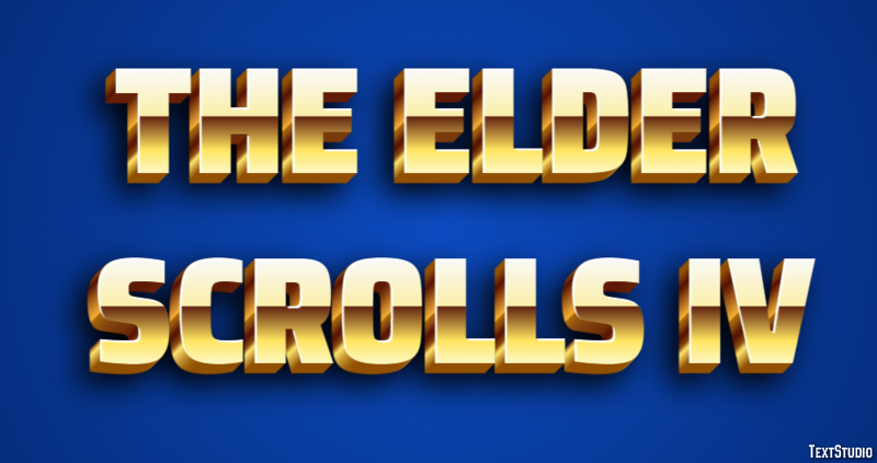 The Elder Scrolls IV Effetto testo