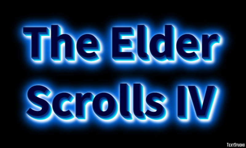 The Elder Scrolls IV Effetto testo