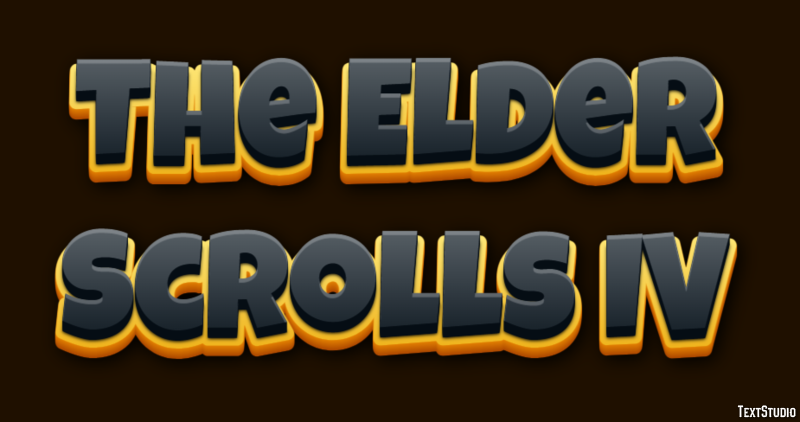 The Elder Scrolls IV Effetto testo