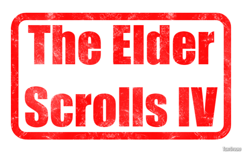 The Elder Scrolls IV Effetto testo