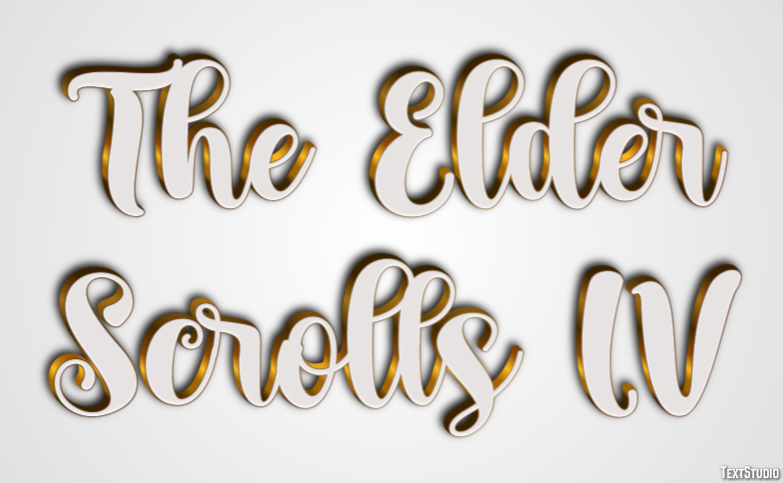 The Elder Scrolls IV Effetto testo