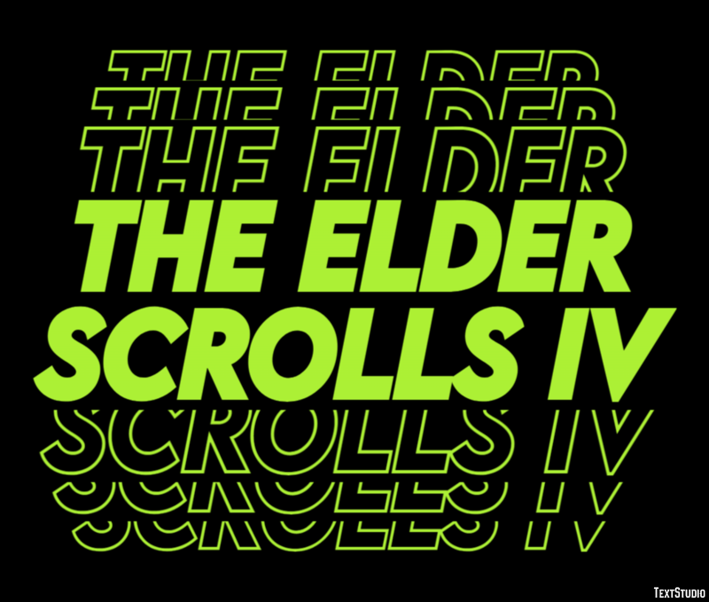 The Elder Scrolls IV Effetto testo