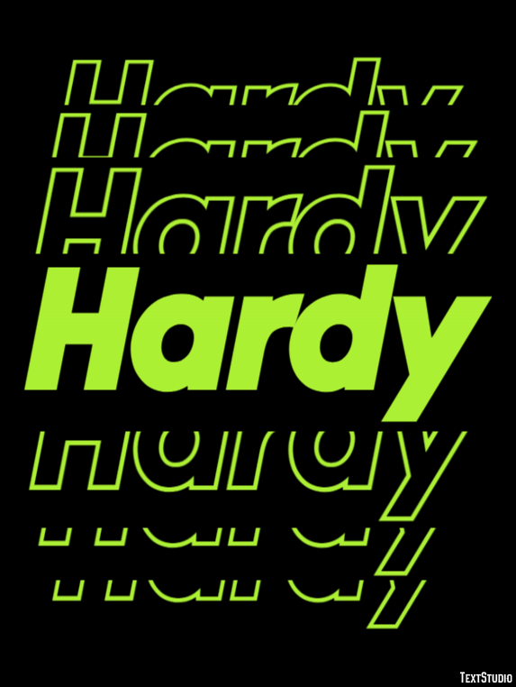Hardy Texteffekt