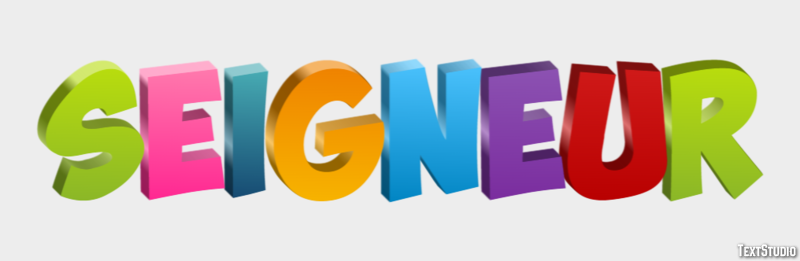 Seigneur Effet de texte