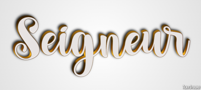 Seigneur Effet de Texte