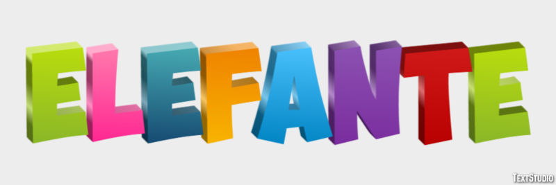 Elefante Tekst Effect