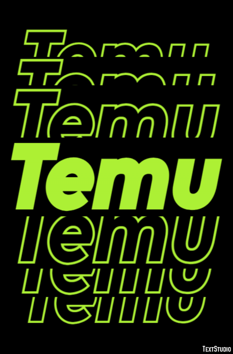 Temu Efeito de texto