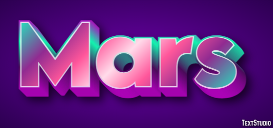 Mars Efeito de texto