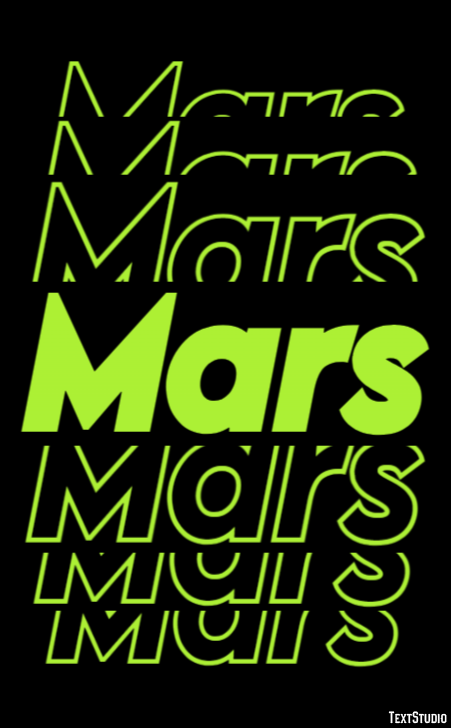 Mars Efeito de texto