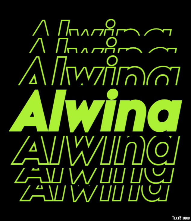 Alwina Text effect