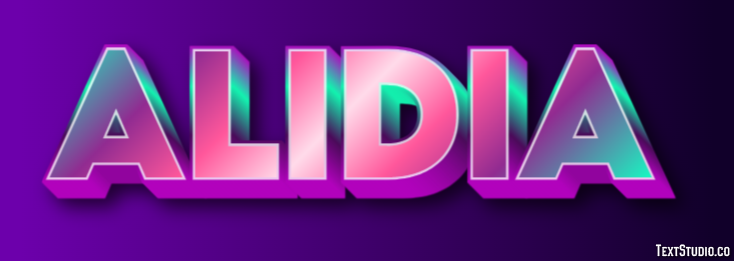 Alidia Efeito de texto