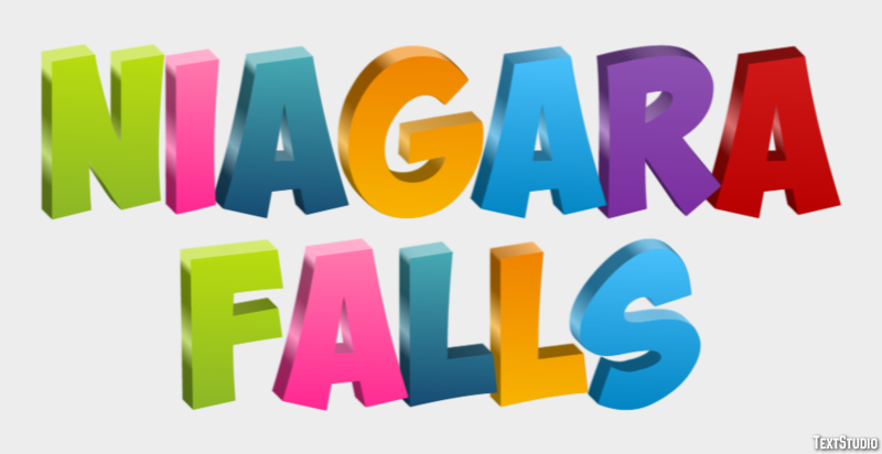 Niagara Falls Эффект текста