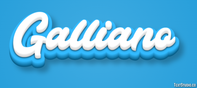 Galliano Effetto testo