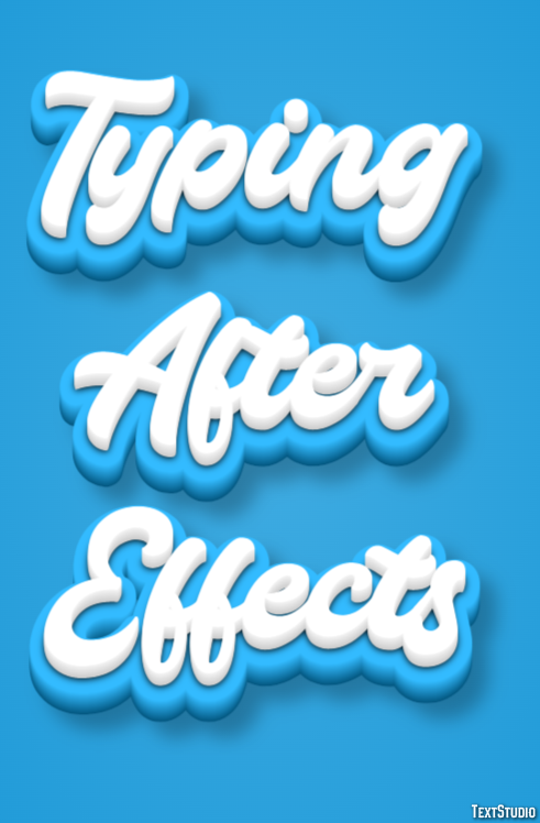 Typing After Effects Text Effect